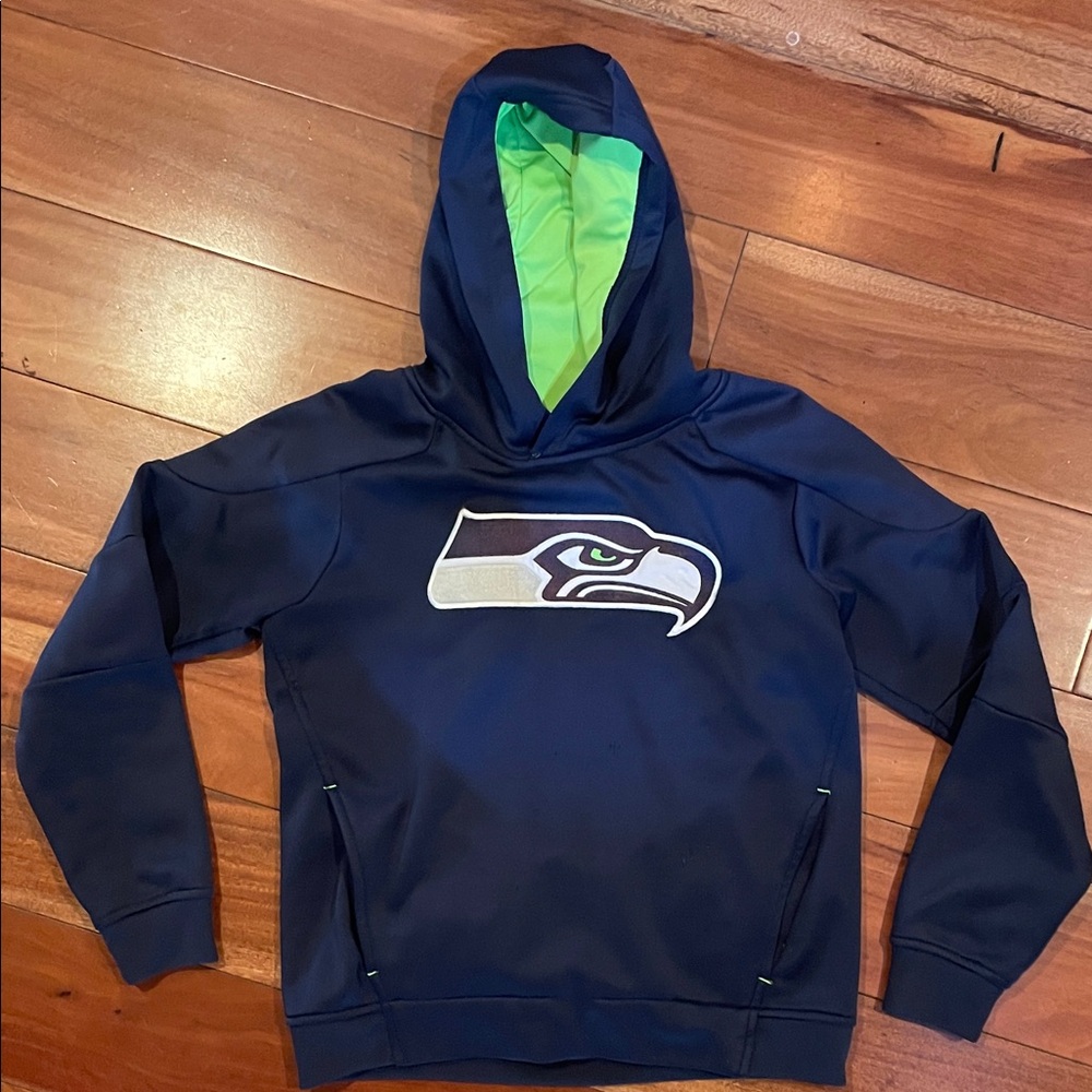 Kids Navy and Green Seahawks Hoodie